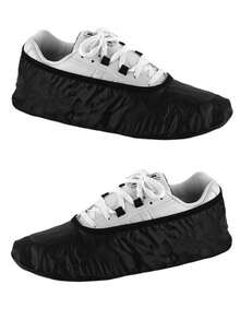 1對家用辦公室防水防塵鞋套，可重複使用和清洗 - 黑色 - 查看 2