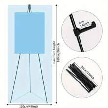 1 Stück Staffelei, schwarzes Dreibein, Hochzeits-Schild und Poster Willkommensständer, Metall Malstaffelei, schwarze Basis als Ostergeschenk