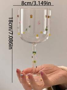 1 chiếc cốc thủy tinh đựng nước trái cây/trà trái cây cao cấp, phong cách Ins-Style, đồ thủy tinh trang nhã tạo không khí tiệc tùng, thích hợp cho nhà hàng, phòng khách, tụ họp - Nhiều màu - Xem 3