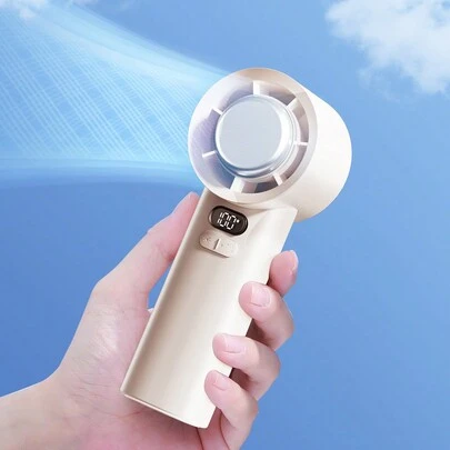 kinscoter 1个3600mAh可充电便携式迷你电动手持风扇，露营旅行空气冷却器，100档风速可调，手持式个人降温风扇
