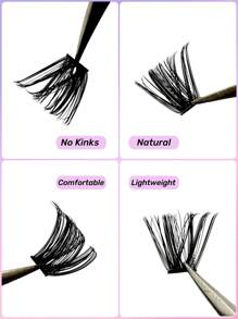 160 chiếc 100D Clusters Lash dày mịn Clusters Lông mi C Curl cá nhân DIY tại nhà Lông mi nối mềm mại và tự nhiên Mi chùm, Cụm lông mi, Lông mi riêng lẻ, Lông mi, Lông mi giả - C - Xem 6