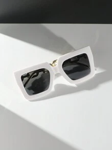Juego de 5 piezas/3 piezas/1 pieza Gafas con montura cuadrada multicolor para mujer, elegantes y sencillas, accesorios de moda personalizados para uso diario, ir al trabajo, vacaciones y playa - Multicolor - Ver 18