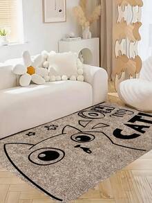 1入組波西米亞風格加厚毛氈地墊，搭配防滑底部，適用於客廳、臥室、浴室、門口，柔軟、厚實、減緩疲勞，大型防滑設計，機洗可清洗地毯，完美的高雅家居裝飾 - 彩色 - 查看 1