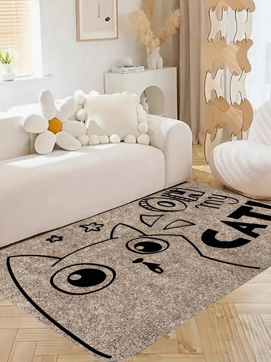 1入組波西米亞風格加厚毛氈地墊，搭配防滑底部，適用於客廳、臥室、浴室、門口，柔軟、厚實、減緩疲勞，大型防滑設計，機洗可清洗地毯，完美的高雅家居裝飾 - 彩色 - 查看 1