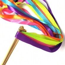 50/20pcs Colorful Stain Ribbon Wedding Stick Mixed Color Wedding Wands With Gold Bells For Wedding Decoration,Christmas