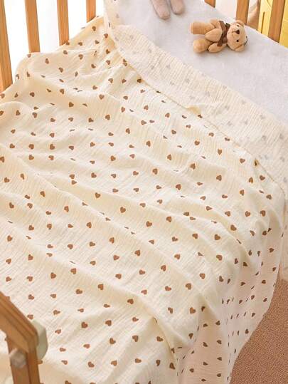 1 pezzo Coperta sottile e morbida da 80*80 cm con motivo a cuori, adatta per primavera ed estate, per San Valentino