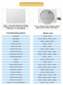 含架、筆架、睡眠與喚醒功能，三摺式，適用於iPad Air 10th、9th，Air 5th、iPad Pro 11寸的Flower 1 TPU皮革平板電腦保護套 - 彩色 - 查看 5