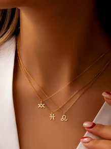 FOREVER QUEEN Srebro próby 925 12 Wisiorek w konstelację 12 Konstelacja Kobiety Naszyjniki Biżuteria Znakomity Prosty, klasyczny Styl Delikatny Kobiety Prezent urodzinowy Dziewczyna , Przyjaciel , Prezenty - Złoto - Zobacz 3