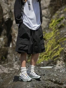 MUNZ Men's Summer Outdoor Hiking Work Shorts - Black - View 4