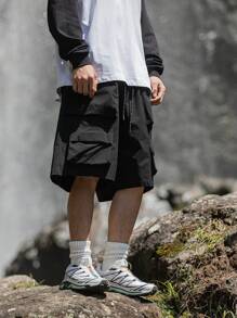 MUNZ Men's Summer Outdoor Hiking Work Shorts - Black - View 3