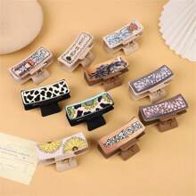 1个女士西部牛仔风格亚克力发夹，适合日常通勤，可个性化定制 - 米色 - 查看 6