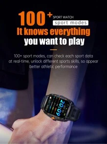 Reloj inteligente KT71 Resistente al agua 3m Deportes al aire libre Reloj de llamadas en tres tiempo al agua - Negro - Ver 7