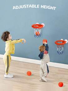 儿童篮球架沐浴玩具套装：配有 3 个软球和强力吸盘，有趣的浴缸射击游戏，是感恩节、圣诞节和生日送给幼儿男孩和女孩的绝佳礼物 - 紅色 - 查看 5