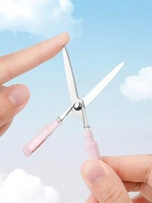 Tijeras Lindas En Forma De Garra De Gato Con Diseño Plegable En Un Tamaño Portátil Con Degradado De Colores, Cortador Para Papel Y Diario, Regalo Creativo Para Chicas - Verde - Ver 8