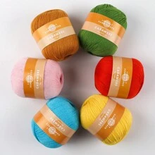 6入組羊絨感線(60%羊絨,20%丙烯酸纖維,20%粘膠纖維),適用於diy編織羊絨毛衣、長褲、手套、帽子和手工藝品 - 多色 - 查看 4