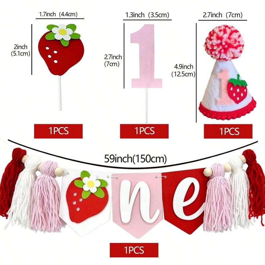 1pc Sweet Peach 1st Birthday Decoration, Peaches Themed Baby Birthday Banner, Girl Birthday