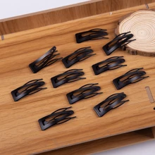 10个装黑色金属发夹，适用于女性日常、派对、节日等场合，可作发卡、发夹、发饰、发卡、发饰、发夹等使用。 - 黑色 - 查看 3