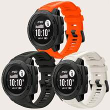 Soft Silicone Replacement Watch Band Compatible With Instinct/Instinct 2/Solar, Suitable As Back-To-School Gift - Garmin Instinct1/2 - View 1