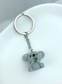 1 件可爱卡通考拉吃桉树叶钥匙扣，时尚个性化钥匙扣包装饰，送给朋友的最佳礼物汽车配件包魅力学校哥特 Y2k 圣诞节