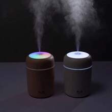 Humidificador Portátil Usb Ultrasónico Difusor De Aroma En Vaso Colorido Creador De Niebla Fresca Purificador De Aire Humidificador Con Luz Para Automóvil - Blanco - Ver 6