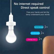 E27 Thông minh Khống chế âm lượng Đèn Giá đỡ Ổ cắm AC85-265V Đinh ốc Cơ sở Bộ chuyển đổi Đèn LED Khống chế âm lượng Chỗ ngồi - Giá đỡ điều khiển bằng giọng nói - Xem 2