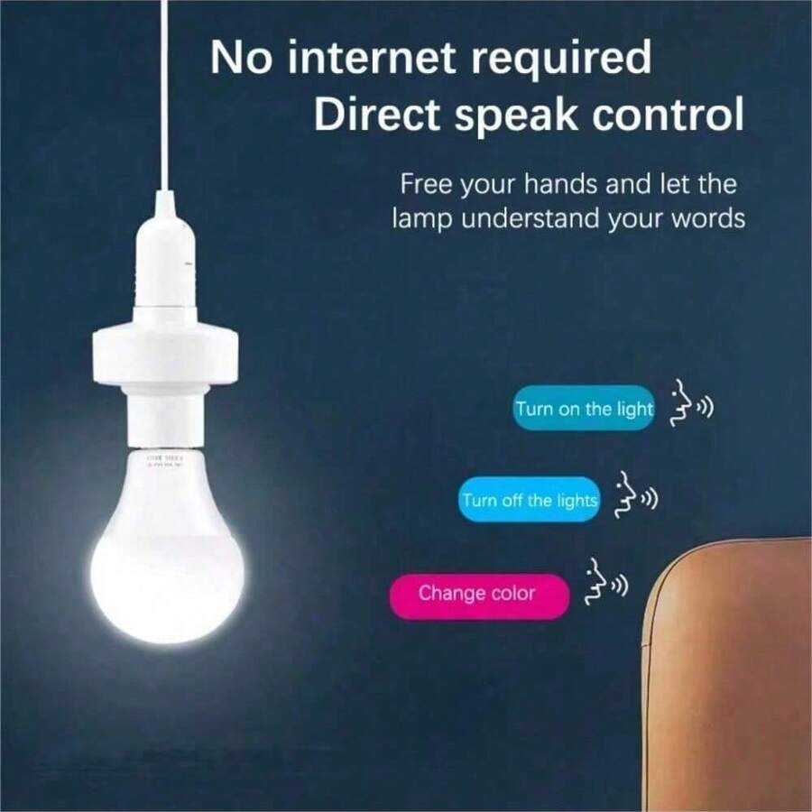 E27 Thông minh Khống chế âm lượng Đèn Giá đỡ Ổ cắm AC85-265V Đinh ốc Cơ sở Bộ chuyển đổi Đèn LED Khống chế âm lượng Chỗ ngồi