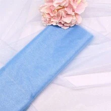 5米*48厘米透明水晶雲絲織物紗網卷，適用於家庭禮品包裝、婚禮儀式走道椅子裝飾、慶祝派對裝飾、嬰兒沐浴襯衫、DIY手工藝品製作等 - 彩色 - 查看 24