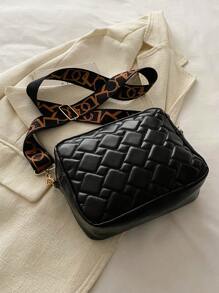 Argyle Chần Vai Dây kéo Cái túi , Chuỗi Dây đeo Túi đeo chéo Túi đựng điện thoại , Giải trí Túi Vuông Đối với Mỗi ngày - màu đen - Xem 4