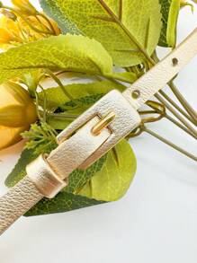 Women Belts - 金色 - 查看 2