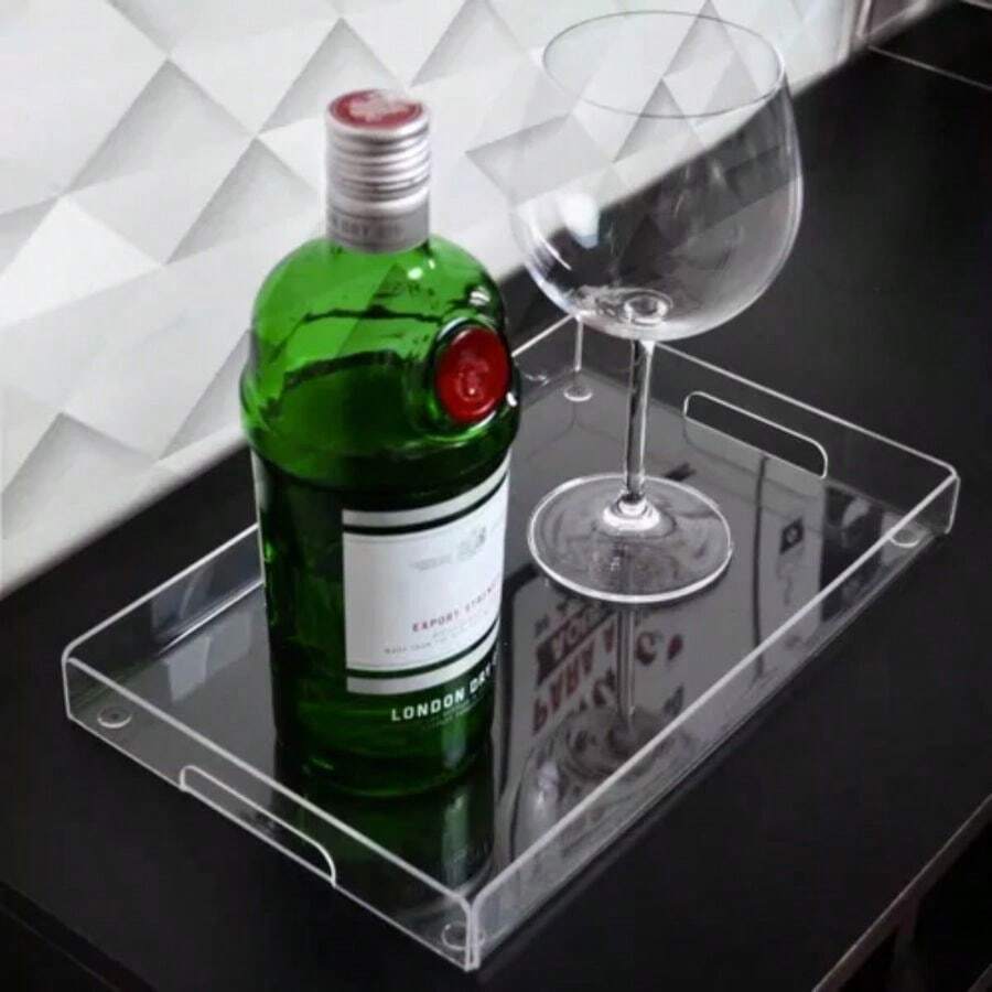 Bandeja Organizadora Acrilico Cristal Grande Penteadeira - Transparente - Visão 1