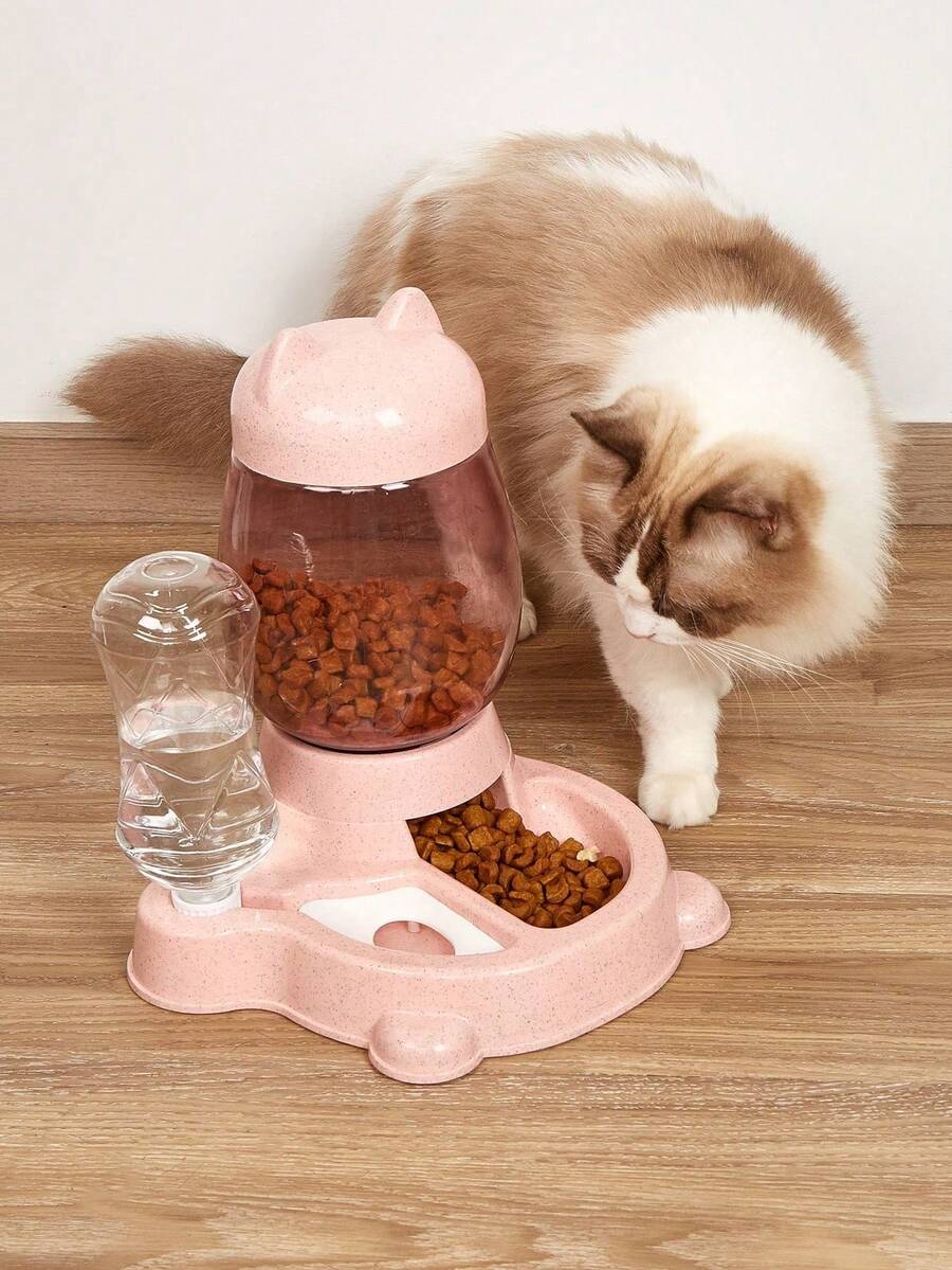 1 cái Máy cho thú cưng ăn và uống tự động, Máy cho thức ăn và nước uống chống tràn 2 trong 1 dành cho thú cưng - Nhiều màu - Xem 1