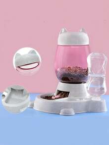 1 cái Máy cho thú cưng ăn và uống tự động, Máy cho thức ăn và nước uống chống tràn 2 trong 1 dành cho thú cưng - Nhiều màu - Xem 2