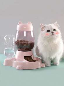 1 cái Máy cho thú cưng ăn và uống tự động, Máy cho thức ăn và nước uống chống tràn 2 trong 1 dành cho thú cưng - Nhiều màu - Xem 9