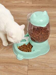 1 cái Máy cho thú cưng ăn và uống tự động, Máy cho thức ăn và nước uống chống tràn 2 trong 1 dành cho thú cưng - Nhiều màu - Xem 7