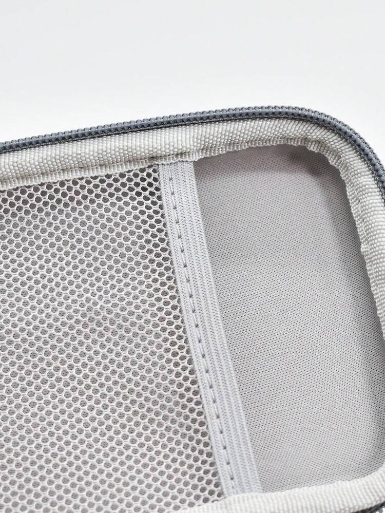 Boîte De Rangement De Chargeur Sans Fil Pliable 3 En 1 Avec Coque Dure Eva, Organisateur De Chargeur Portable, Sac De Rangement De Produit Électronique Numérique Avec Étui De Protection Contre Les Intempéries, La Pression Et La Fumée, Design De Poche À Mailles Denses Avec Fermeture À Glissière Portative Convient Pour Ucomx, Nano/apple Magsafe Duo/iseyyox/rtops/lisen - Gris - Voir 9