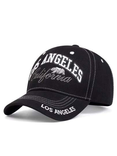 1 pezzo Cappellino da baseball alla moda con stampa dell'orso di Los Angeles, California, per uomo, stile hip-hop | SHEIN ALIA