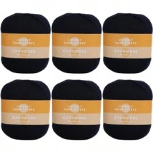 6入組羊絨感線(60%羊絨,20%丙烯酸纖維,20%粘膠纖維),適用於diy編織羊絨毛衣、長褲、手套、帽子和手工藝品 - 多色 - 查看 17