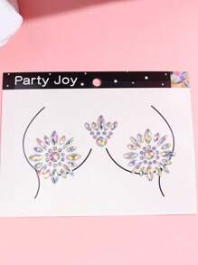 1 đôi Gợi cảm Lễ hội Nắp núm vú , Đóng vai Cơ thể Hình dán Đối với Của phụ nữ Cơ thể , Mặt Và Ngực Đồ trang trí Đồ trang sức - Nhiều màu - Xem 9