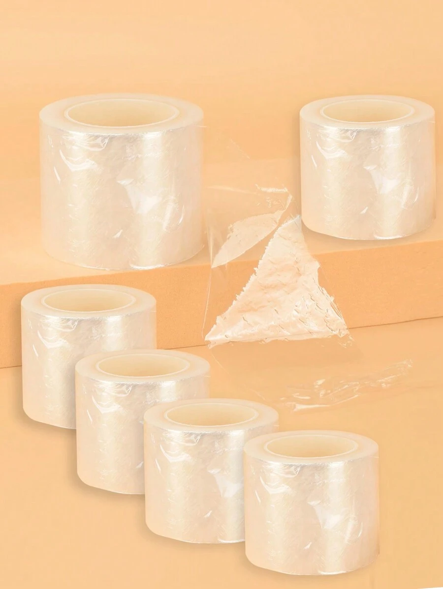 Bộ 6 sản phẩm tẩy hình xăm dán trong suốt, tẩy keo nối mi, màng uốn mi, dụng cụ trang điểm dạng lưỡi dao siêu nhỏ, 40mm*200m - Trong sáng - Xem 1