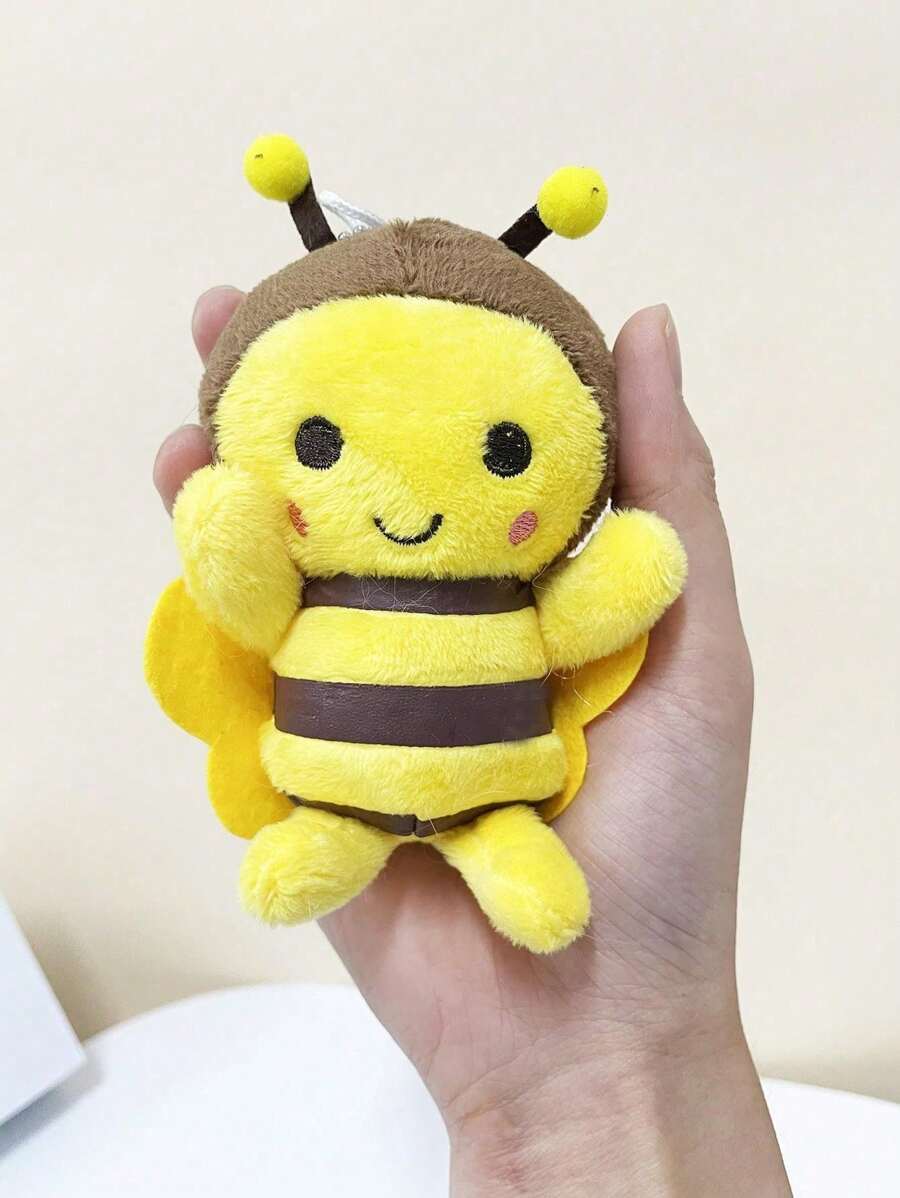 1 件蜜蜂设计宠物毛绒玩具可爱动物互动宠物狗牙齿清洁咀嚼玩具狗和猫玩具，互动宠物咀嚼玩具，女婴玩具，蜜蜂宝宝，青蛙泰迪熊 - 彩色 - 查看 1