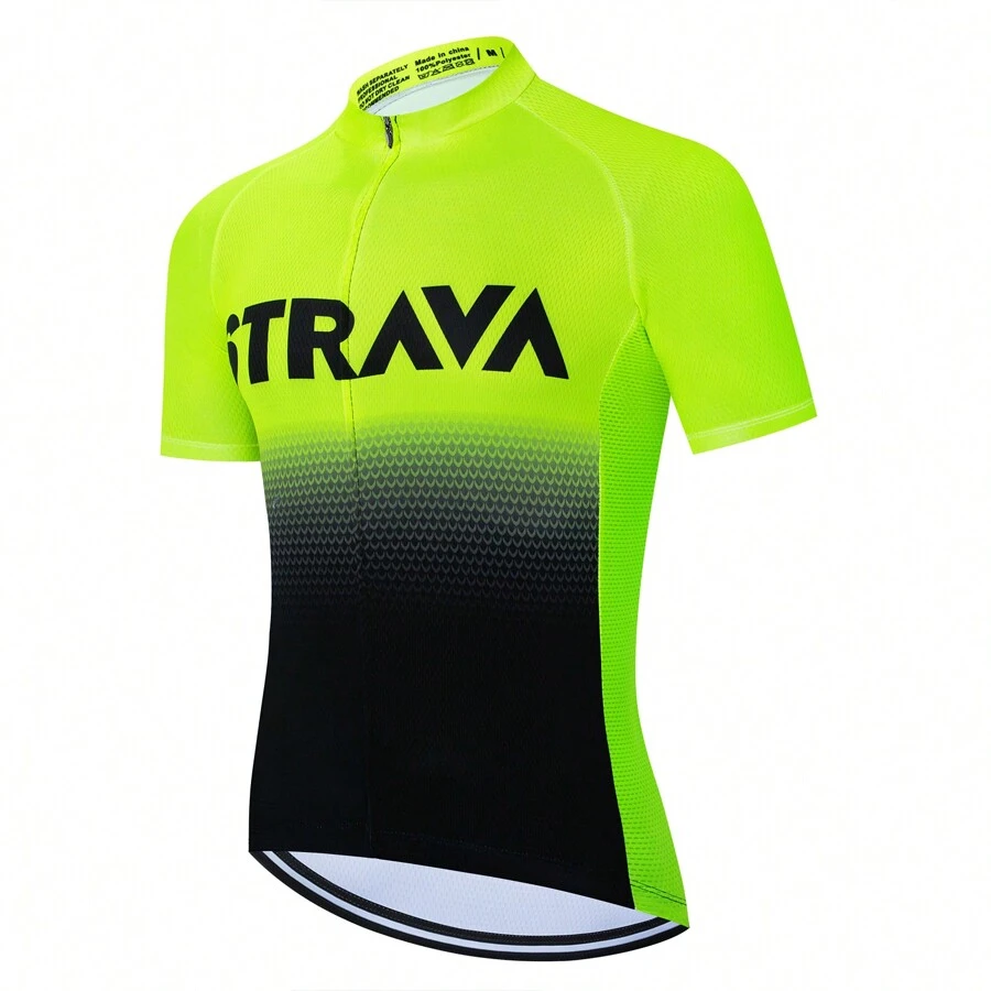 Boyfriend Style Men Cycling Jersey White Cycling Clothing Quick Dry Bicycle Short Sleeves MTB Mallot Ciclismo Enduro Shirts Bike Clothes Uniform - Green - View 1