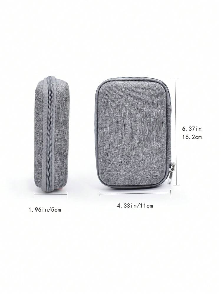 Boîte De Rangement De Chargeur Sans Fil Pliable 3 En 1 Avec Coque Dure Eva, Organisateur De Chargeur Portable, Sac De Rangement De Produit Électronique Numérique Avec Étui De Protection Contre Les Intempéries, La Pression Et La Fumée, Design De Poche À Mailles Denses Avec Fermeture À Glissière Portative Convient Pour Ucomx, Nano/apple Magsafe Duo/iseyyox/rtops/lisen - Gris - Voir 6