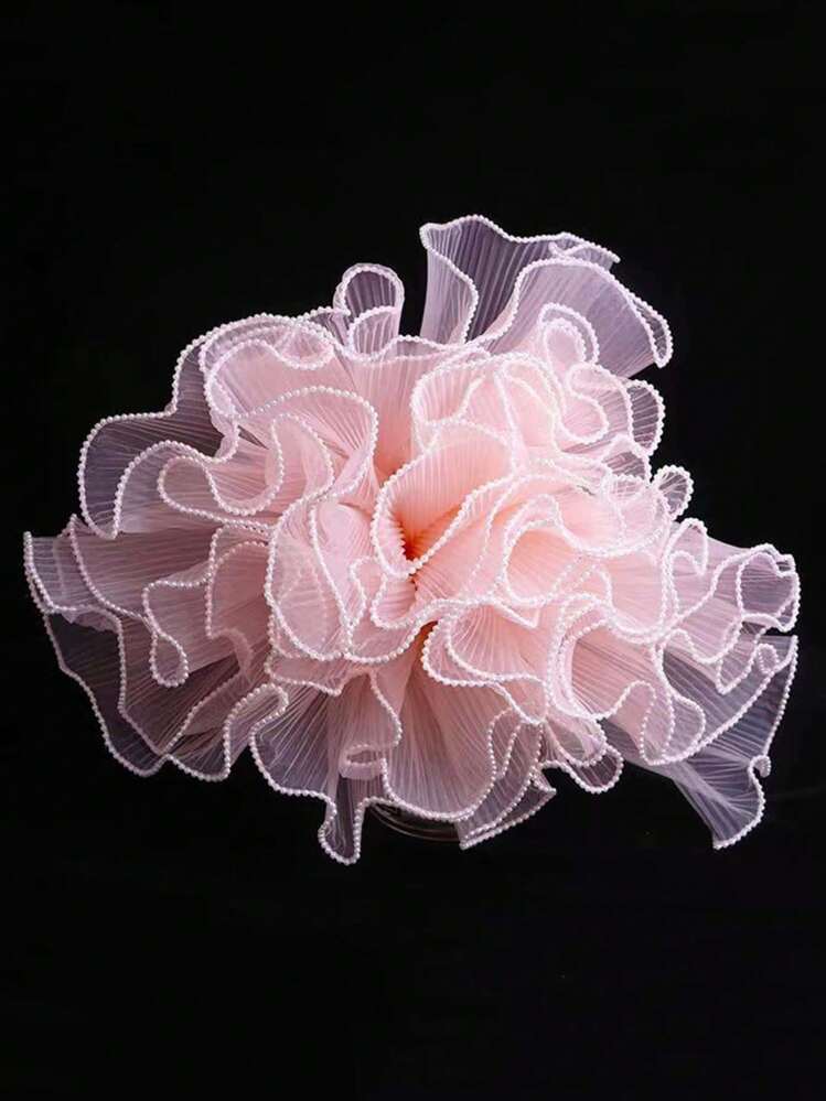 1 cái/3 cái Lưới gói hoa, Lưới đóng gói quà tặng trang trí ngọc trai giả, Trang trí bó hoa màu hồng và trắng, Quà tặng cho người yêu, Mẹ, Đồ dùng tiệc tùng - Hồng - Xem 1