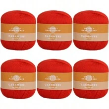 6入組羊絨感線(60%羊絨,20%丙烯酸纖維,20%粘膠纖維),適用於diy編織羊絨毛衣、長褲、手套、帽子和手工藝品 - 多色 - 查看 26