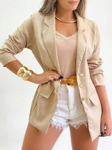 Women Blazers - 米色 - 查看 1