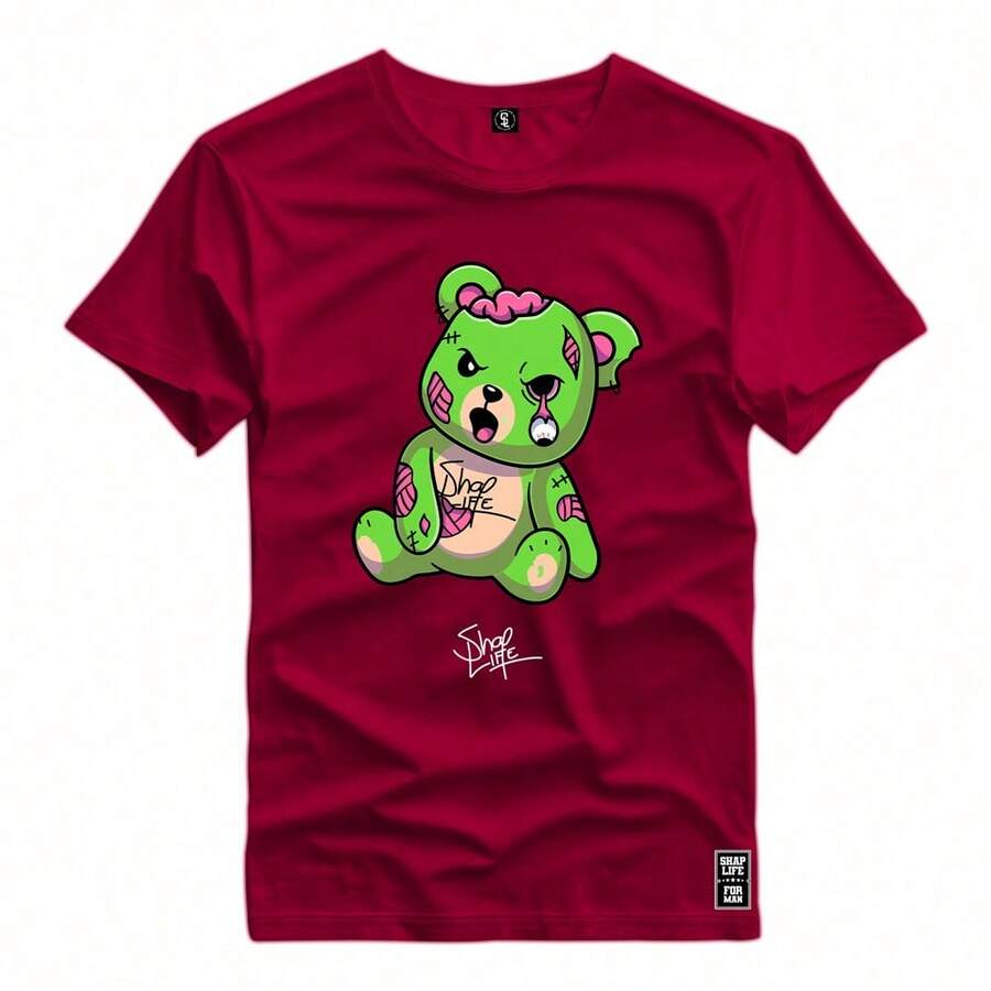 Men T-Shirts - 紫紅色 - 查看 1