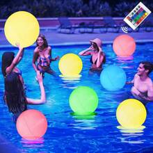 1pc/2pcs Solar Floating Pool Lights - Remote-Controlled Solar Color-Changing 15-Inch Balls Float Or Hang In The Pool Garden Backyard Pond Party Decorations - Inflatable And Waterproof,Pool Toys Suitable For Pool Games,Pool Party,Adult Party Games Suitable For Halloween/Christmas/Thanksgiving