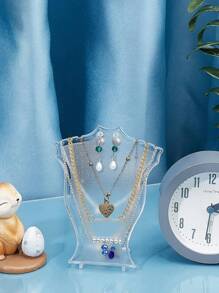 1 Pieza Porta Joyas De Acrílico, Soporte De Exhibición De Modelo Maniquí Para Collares, Colgantes, Aretes, Regalo De Cumpleaños - Multicolor - Ver 2