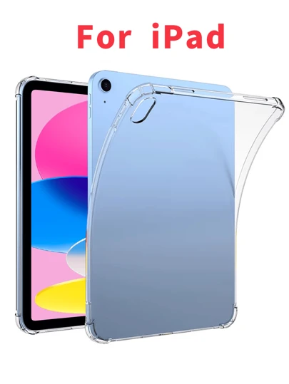 适用于 iPad 2024 的 Apple 保护壳，透明防震 TPU 保护壳（透明），四角气囊防摔