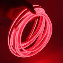1pc Neon Rope Light 5V USB 9.8ft/3m LED Strip With Red Waterproof Flexible LED Neon Light Strip, Wedding Red LED Light Strip, Wedding Scene Decoration Neon Rope Light, Neon Light Strip With 5V LED Strip, Bedroom Red Light, Party Shaped Neon Strip, Suitable For TV Back-Lighting, Bedroom, Cabinet, Kitchen, DIY Lighting, Outdoor Garden Lighting For Pathway, Yard, Patio - Red - View 11